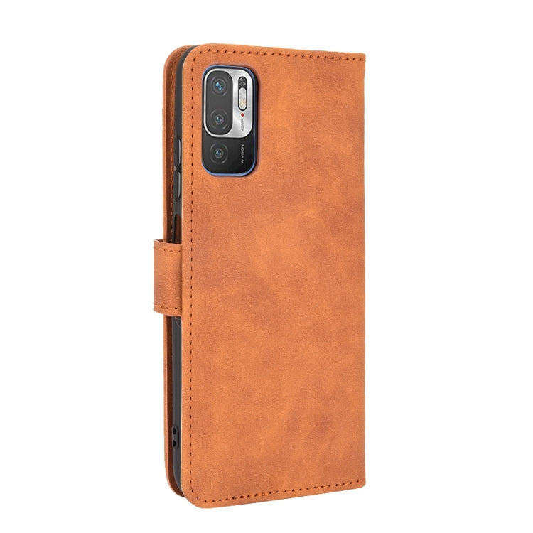 For Xiaomi Redmi Note 10 5G Solid Color Skin Feel Magnetic Buckle Horizontal Flip Calf Texture PU Leather Case with Holder & Card Slots & Wallet
