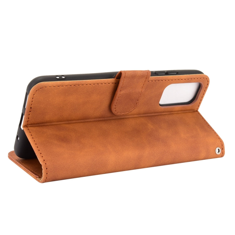 For Xiaomi Redmi Note 10 5G Solid Color Skin Feel Magnetic Buckle Horizontal Flip Calf Texture PU Leather Case with Holder & Card Slots & Wallet