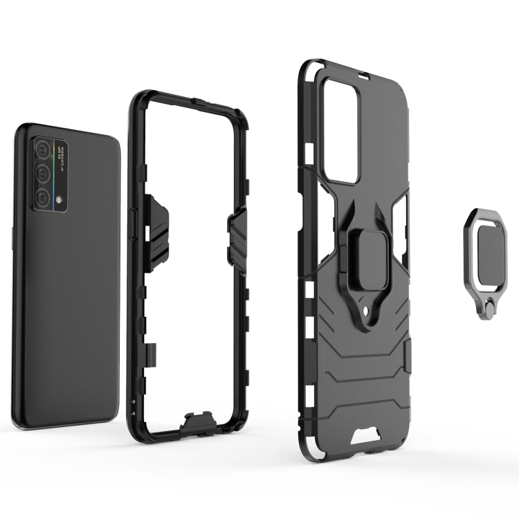For OPPO K9 Shockproof PC + TPU Protective Case with Magnetic Ring Holder