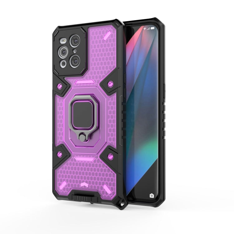 For OPPO Find X3 Space PC+TPU Ring Holder Protective Case