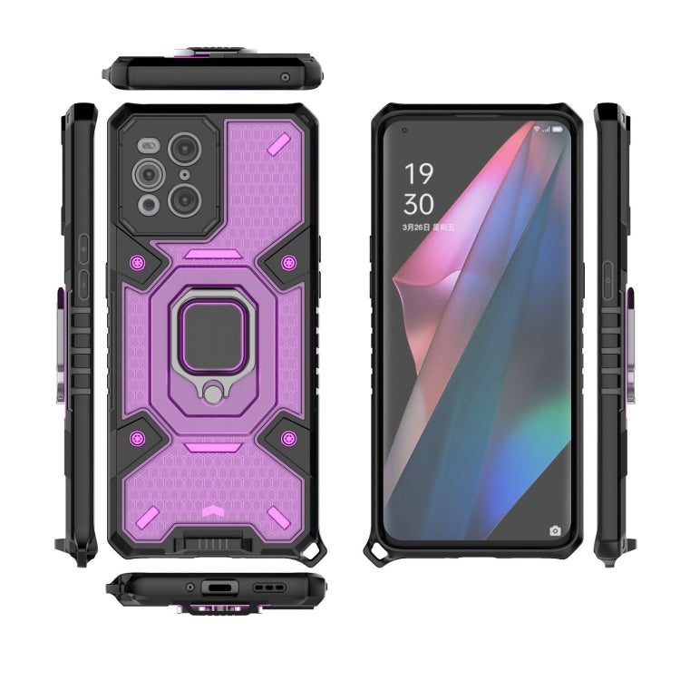 For OPPO Find X3 Space PC+TPU Ring Holder Protective Case