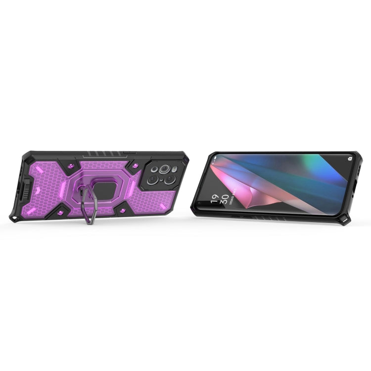 For OPPO Find X3 Space PC+TPU Ring Holder Protective Case