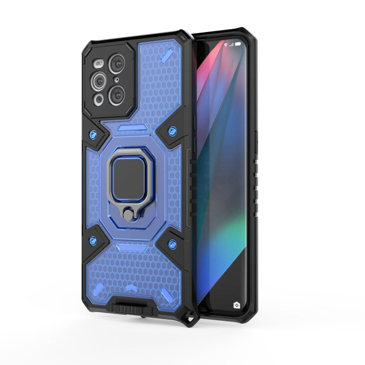 For OPPO Find X3 Space PC+TPU Ring Holder Protective Case