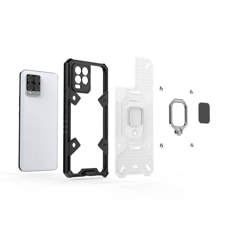 For OPPO Realme 8 Space PC+TPU Ring Holder Protective Case