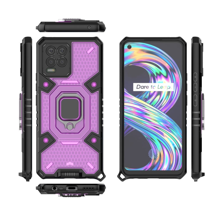 For OPPO Realme 8 Space PC+TPU Ring Holder Protective Case
