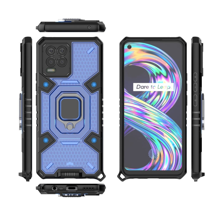 For OPPO Realme 8 Space PC+TPU Ring Holder Protective Case