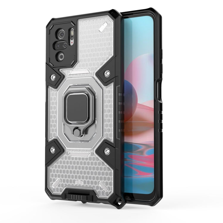 For Xiaomi Redmi Note 10 4G Space PC+TPU Ring Holder Protective Case