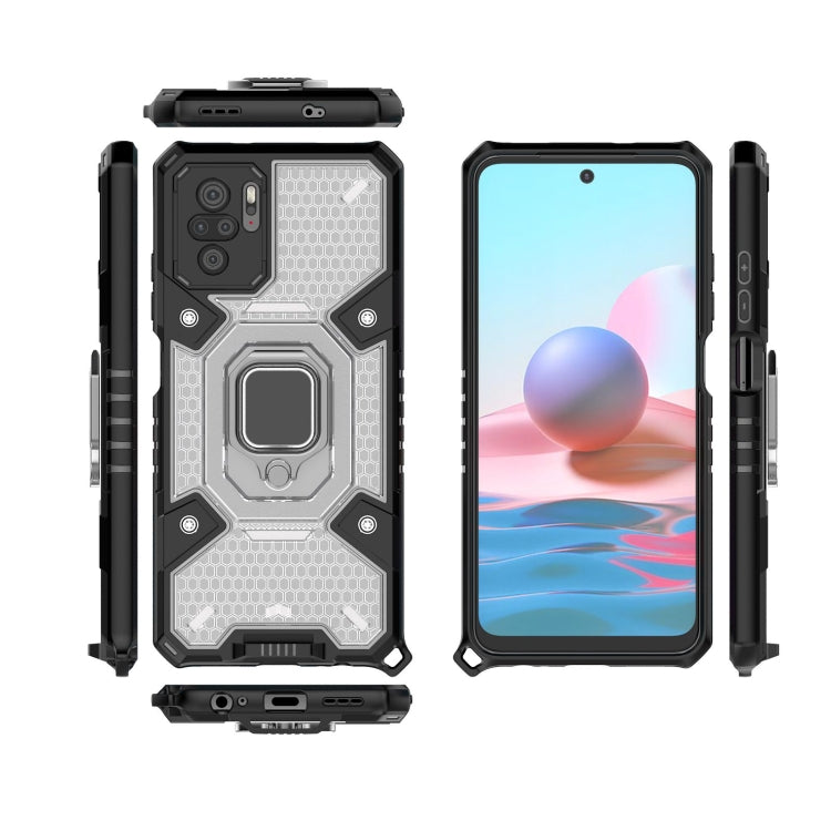 For Xiaomi Redmi Note 10 4G Space PC+TPU Ring Holder Protective Case