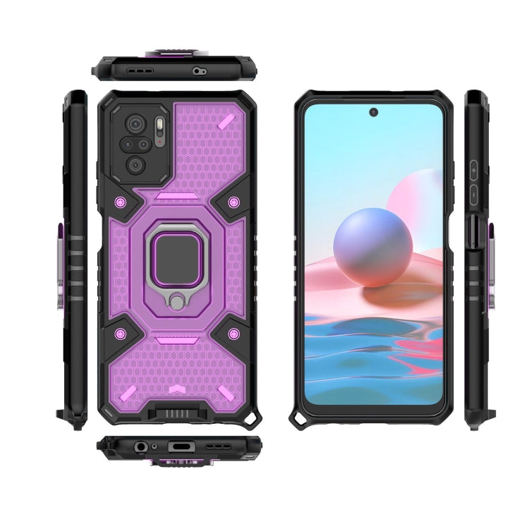 For Xiaomi Redmi Note 10 4G Space PC+TPU Ring Holder Protective Case