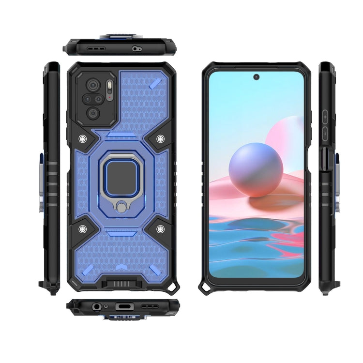 For Xiaomi Redmi Note 10 4G Space PC+TPU Ring Holder Protective Case