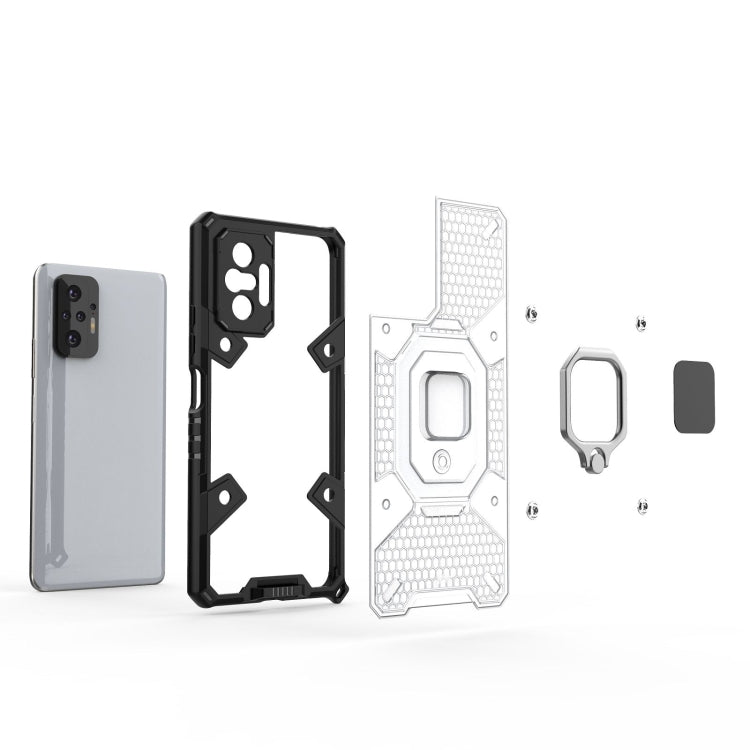 For Xiaomi Redmi Note 10 Pro Space PC+TPU Ring Holder Protective Case