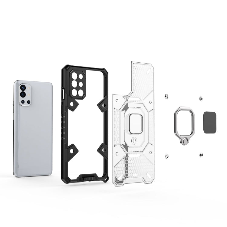 For OnePlus 9R Space PC+TPU Ring Holder Protective Case