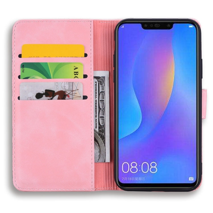 For Xiaomi Redmi Note 6 / Note 6 Pro Calf Pattern Diamond Mandala Double Folding Design Embossed Leather Case with Wallet & Holder & Card Slots