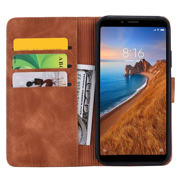 For Xiaomi Redmi 6 / 6A Calf Pattern Diamond Mandala Double Folding Design Embossed Leather Case with Wallet & Holder & Card Slots