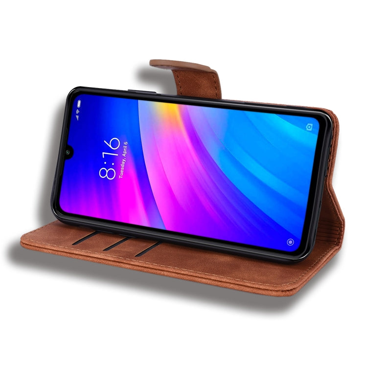 For Xiaomi Redmi 7 / Y3 Calf Pattern Diamond Mandala Double Folding Design Embossed Leather Case with Wallet & Holder & Card Slots