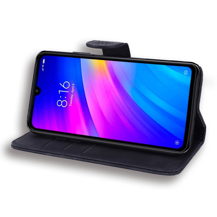 For Xiaomi Redmi 7 / Y3 Calf Pattern Diamond Mandala Double Folding Design Embossed Leather Case with Wallet & Holder & Card Slots