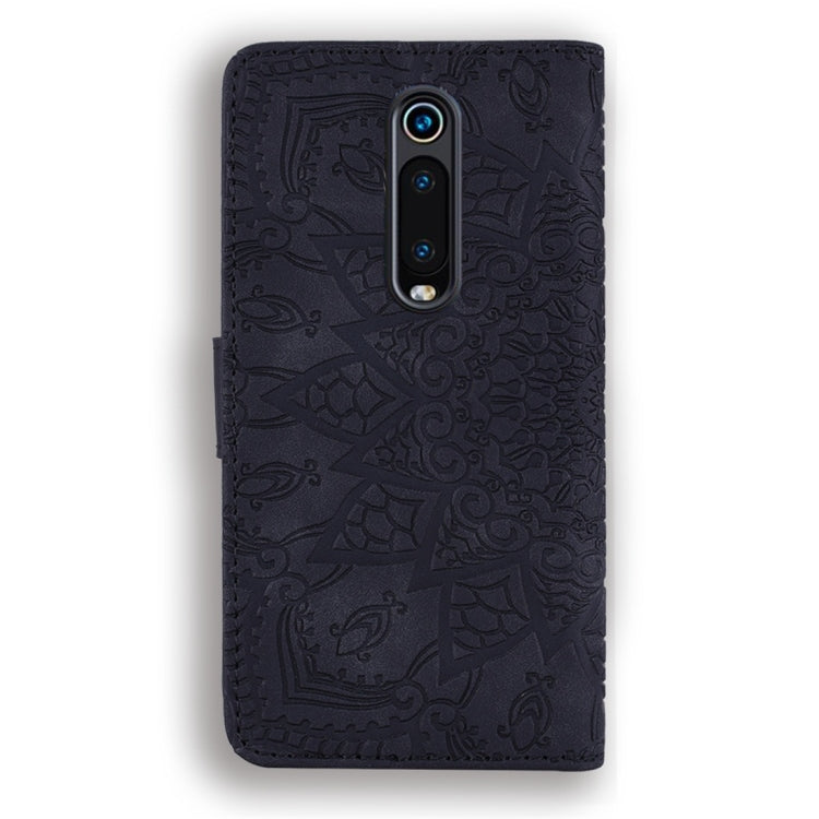 For Xiaomi Redmi K20 / K20 Pro Calf Pattern Diamond Mandala Double Folding Design Embossed Leather Case with Wallet & Holder & Card Slots