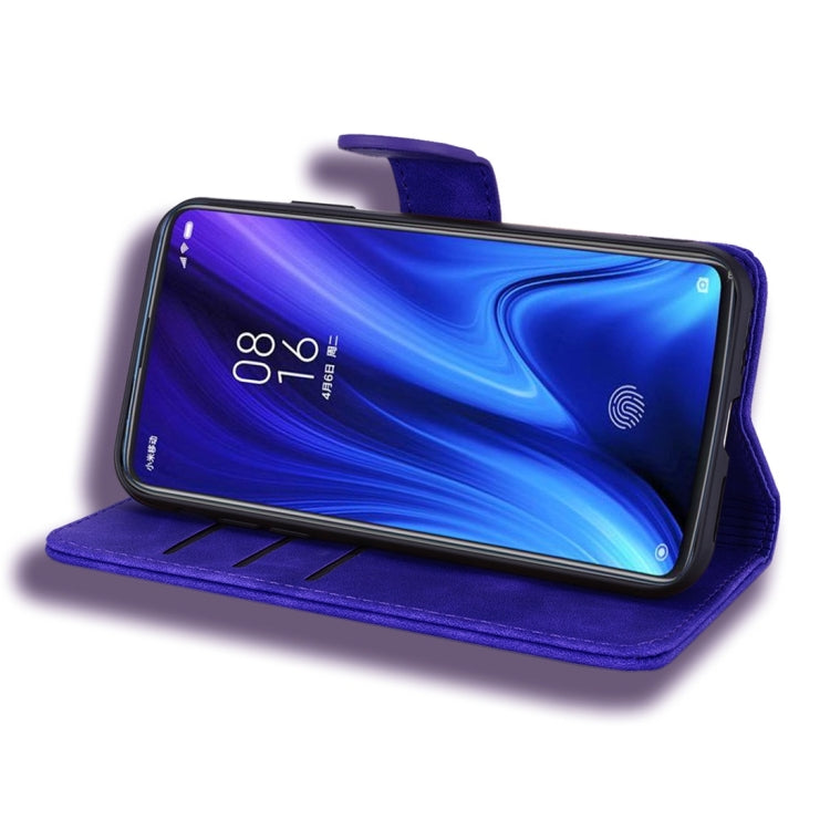 For Xiaomi Redmi K20 / K20 Pro Calf Pattern Diamond Mandala Double Folding Design Embossed Leather Case with Wallet & Holder & Card Slots