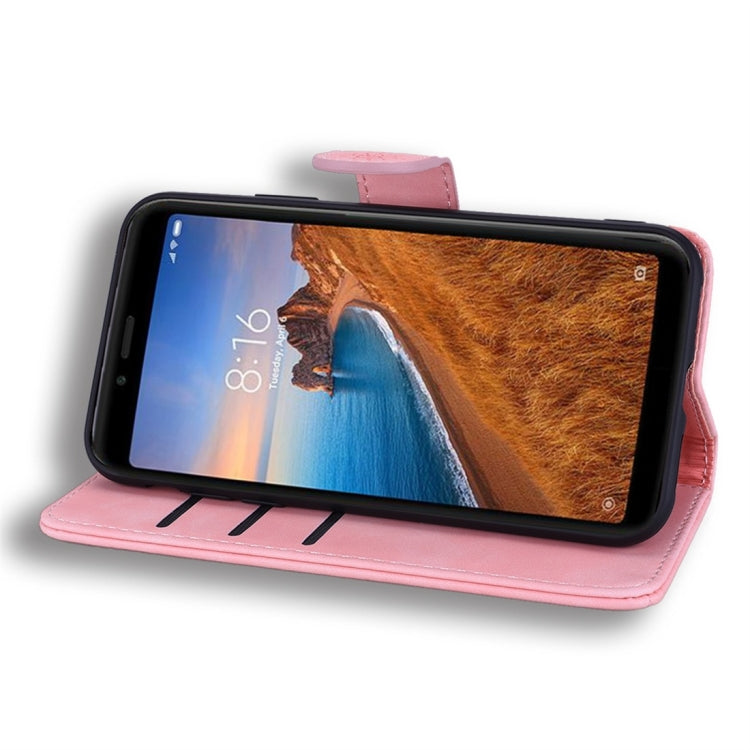 For Xiaomi Redmi Note 5 Pro / Note 5 (Global Official Version) Calf Pattern Diamond Mandala Double Folding Design Embossed Leather Case with Wallet & Holder & Card Slots