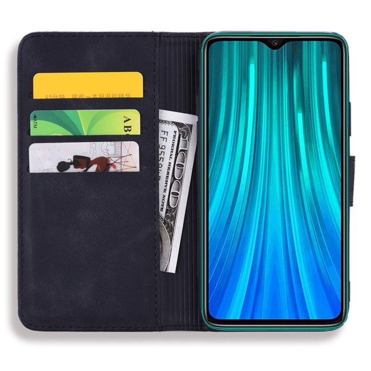 For Xiaomi Redmi Note 8 Pro Calf Pattern Diamond Mandala Double Folding Design Embossed Leather Case with Wallet & Holder & Card Slots
