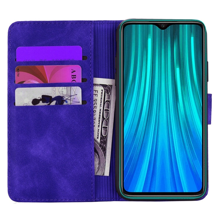 For Xiaomi Redmi Note 8 Pro Calf Pattern Diamond Mandala Double Folding Design Embossed Leather Case with Wallet & Holder & Card Slots