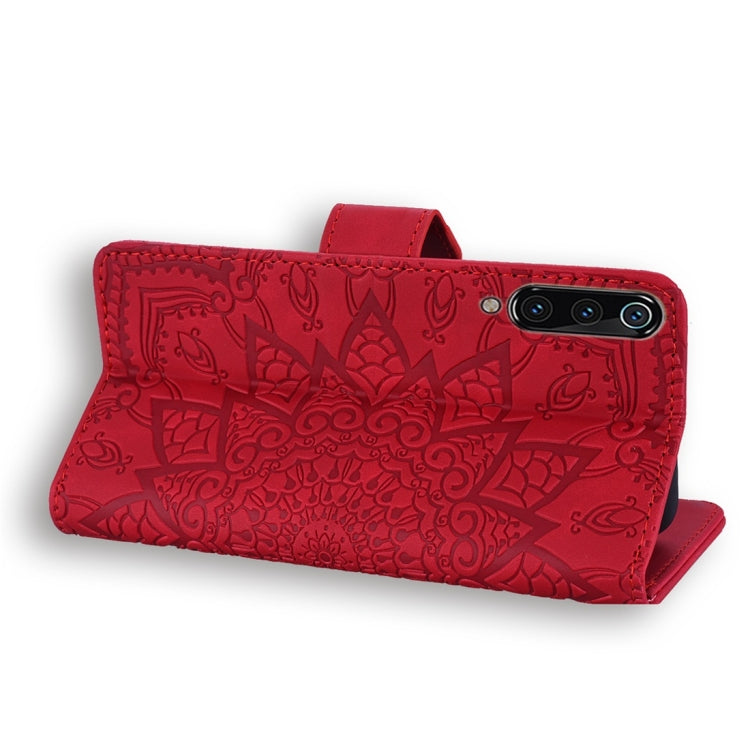 For Xiaomi Mi 9 Calf Pattern Diamond Mandala Double Folding Design Embossed Leather Case with Wallet & Holder & Card Slots