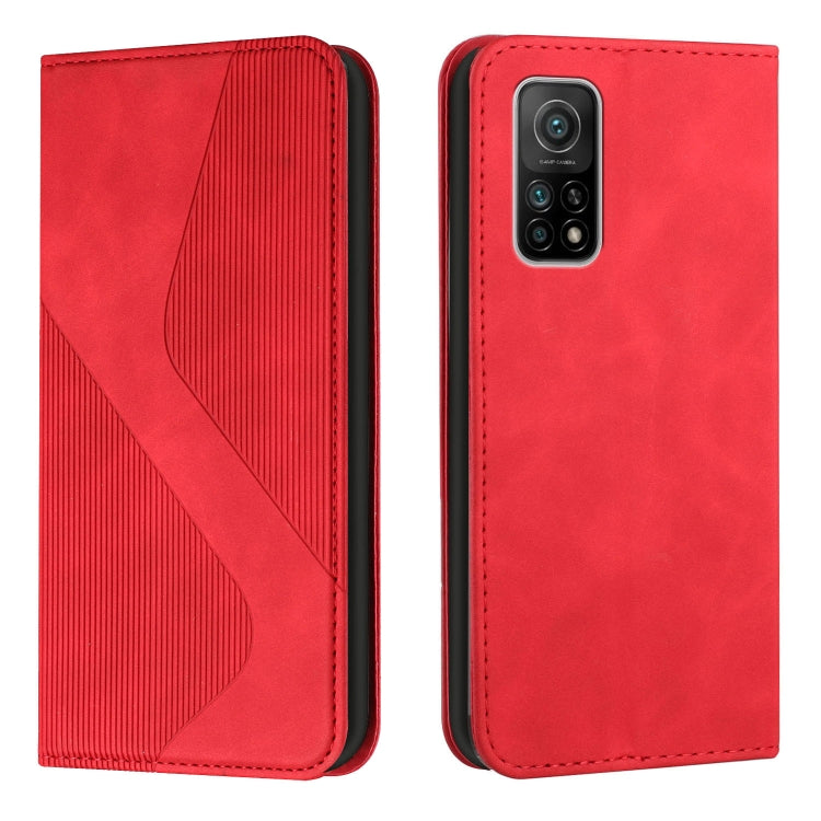 For Xiaomi Mi 10T Pro 5G Skin Feel Magnetic S-type Solid Color Horizontal Flip Leather Case with Holder & Card Slot & Wallet