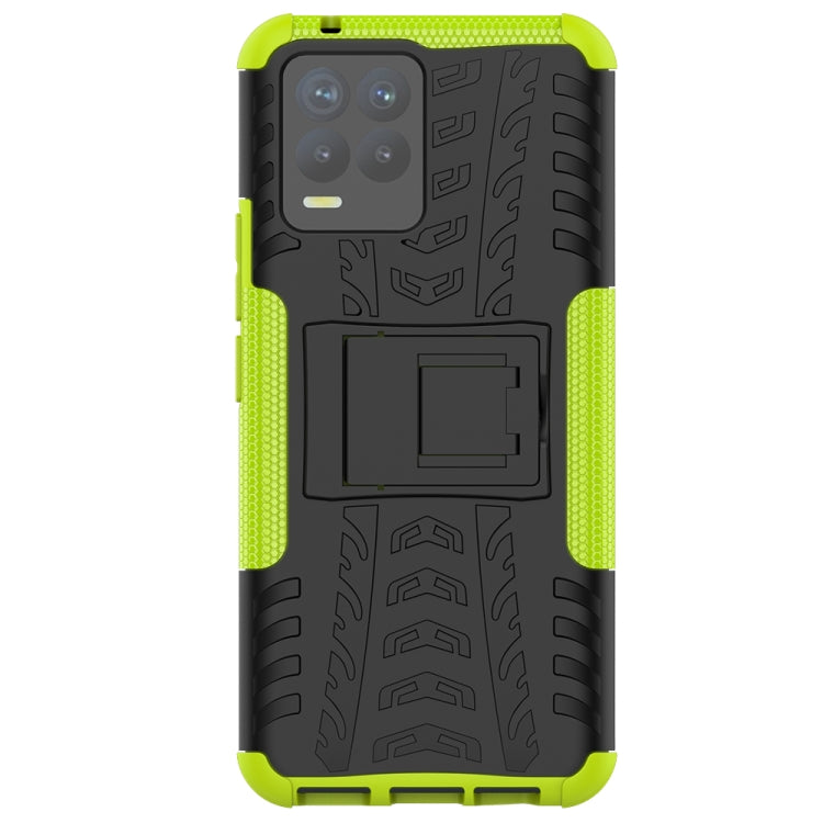 For OPPO Realme 8 / 8 Pro Tire Texture Shockproof TPU+PC Protective Case with Holder