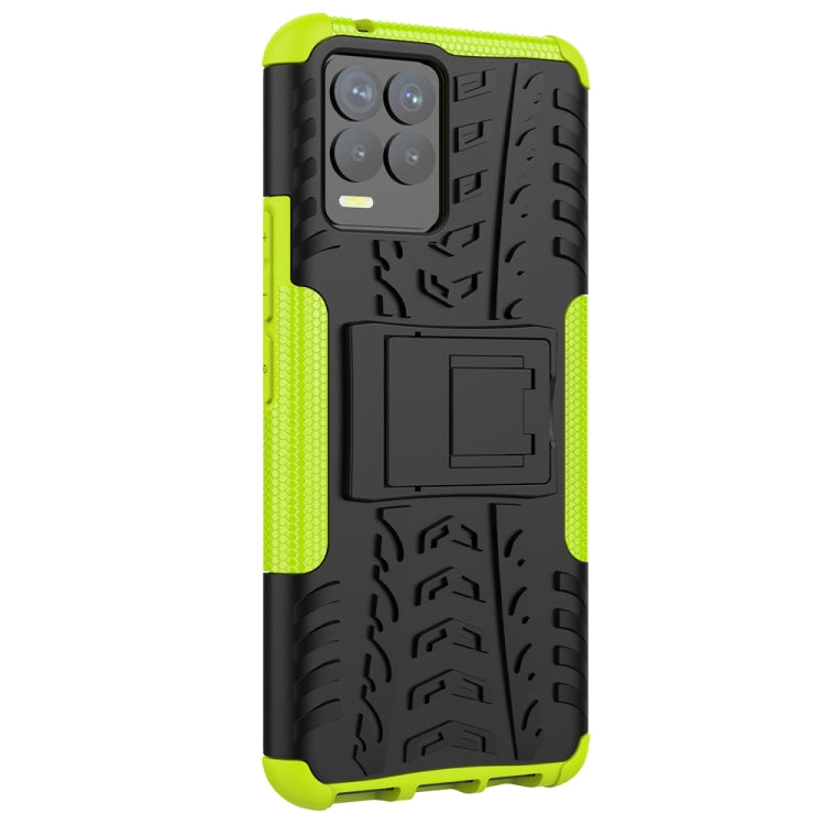 For OPPO Realme 8 / 8 Pro Tire Texture Shockproof TPU+PC Protective Case with Holder