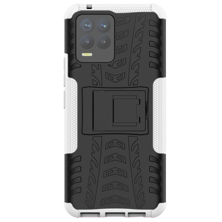 For OPPO Realme 8 / 8 Pro Tire Texture Shockproof TPU+PC Protective Case with Holder
