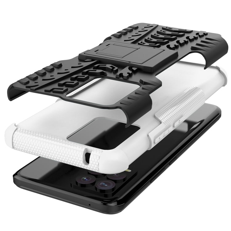 For OPPO Realme 8 / 8 Pro Tire Texture Shockproof TPU+PC Protective Case with Holder