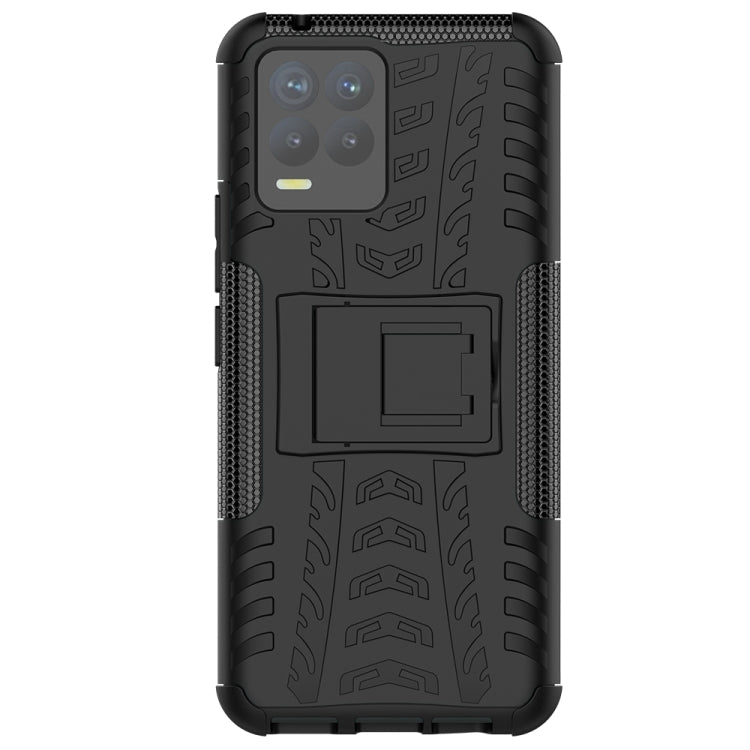 For OPPO Realme 8 / 8 Pro Tire Texture Shockproof TPU+PC Protective Case with Holder