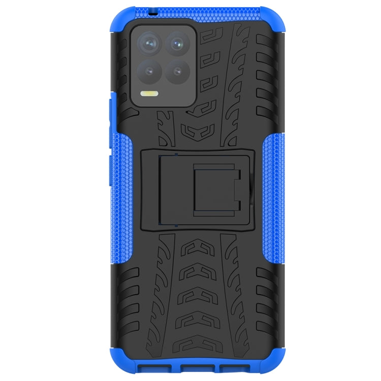 For OPPO Realme 8 / 8 Pro Tire Texture Shockproof TPU+PC Protective Case with Holder