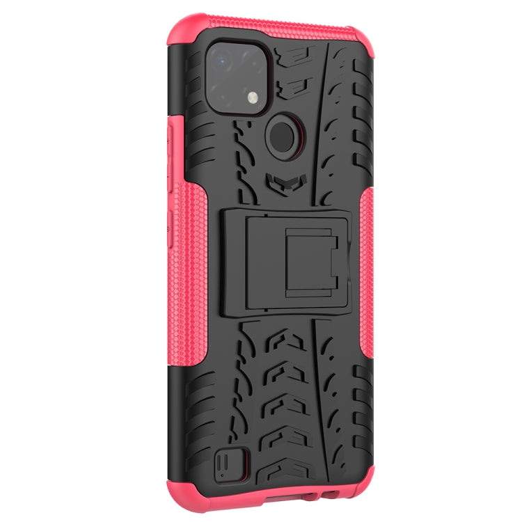 For OPPO Realme C21 / C20 Tire Texture Shockproof TPU+PC Protective Case with Holder