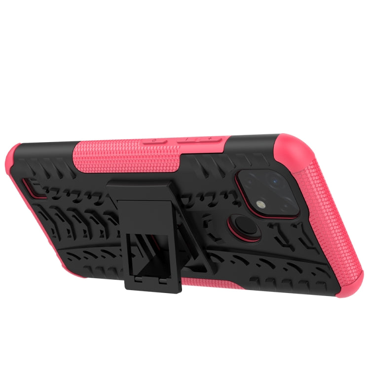 For OPPO Realme C21 / C20 Tire Texture Shockproof TPU+PC Protective Case with Holder