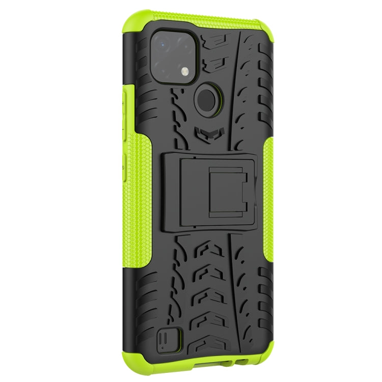 For OPPO Realme C21 / C20 Tire Texture Shockproof TPU+PC Protective Case with Holder
