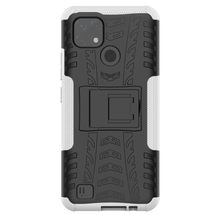 For OPPO Realme C21 / C20 Tire Texture Shockproof TPU+PC Protective Case with Holder