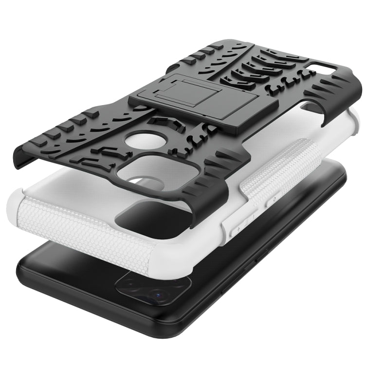 For OPPO Realme C21 / C20 Tire Texture Shockproof TPU+PC Protective Case with Holder