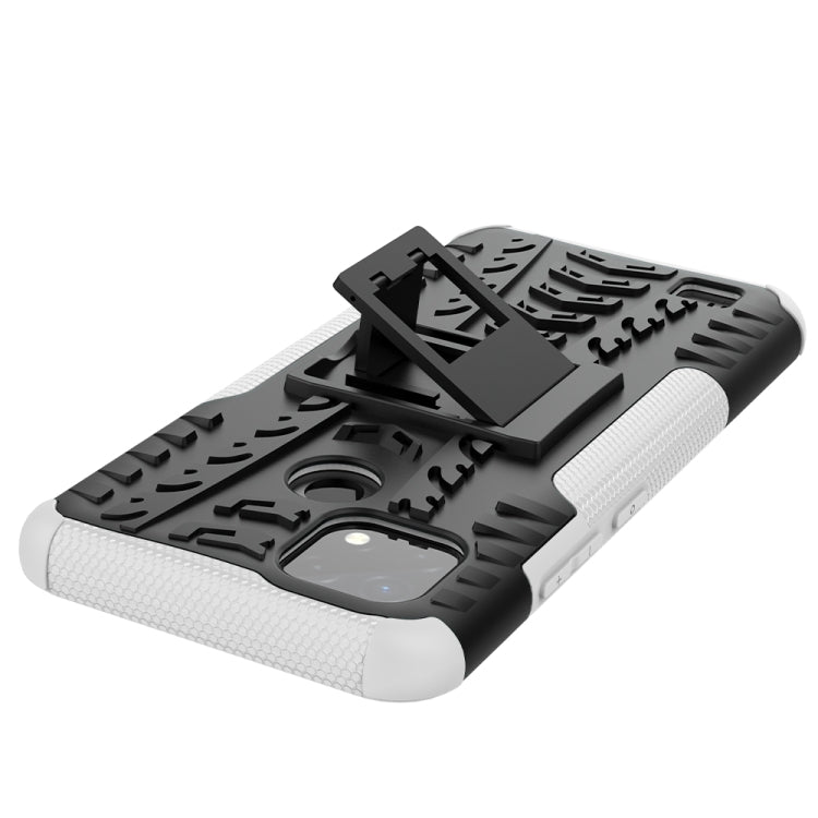 For OPPO Realme C21 / C20 Tire Texture Shockproof TPU+PC Protective Case with Holder