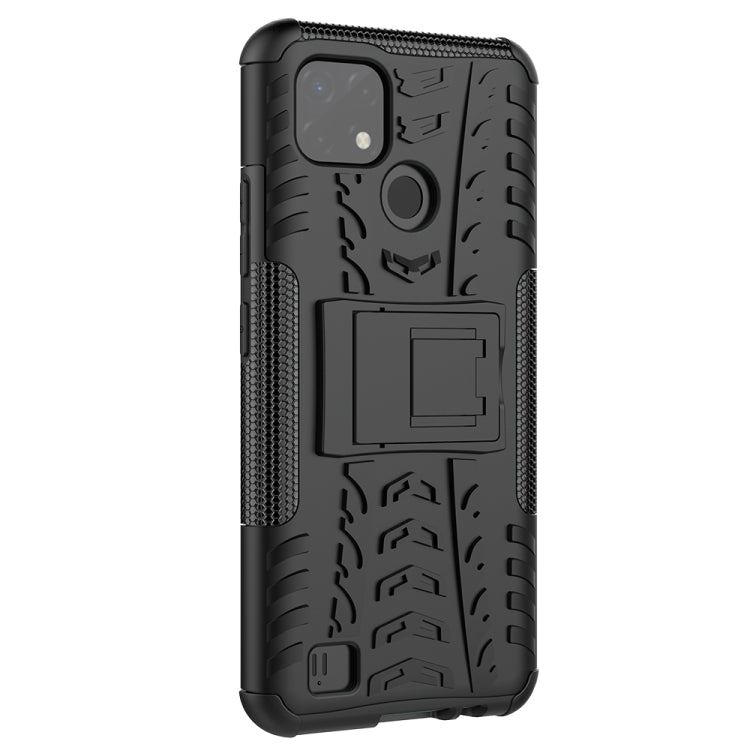 For OPPO Realme C21 / C20 Tire Texture Shockproof TPU+PC Protective Case with Holder