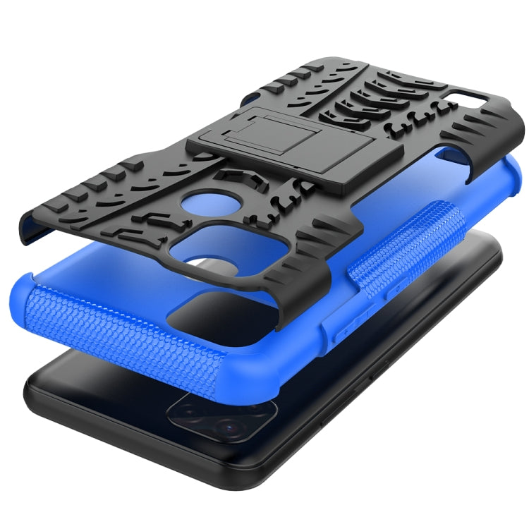 For OPPO Realme C21 / C20 Tire Texture Shockproof TPU+PC Protective Case with Holder