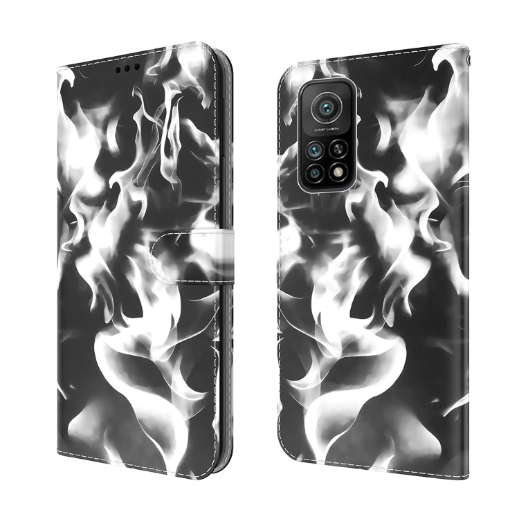 For Xiaomi Mi 10T Pro 5G / 10T 5G Cloud Fog Pattern Horizontal Flip Leather Case with Holder & Card Slot & Wallet