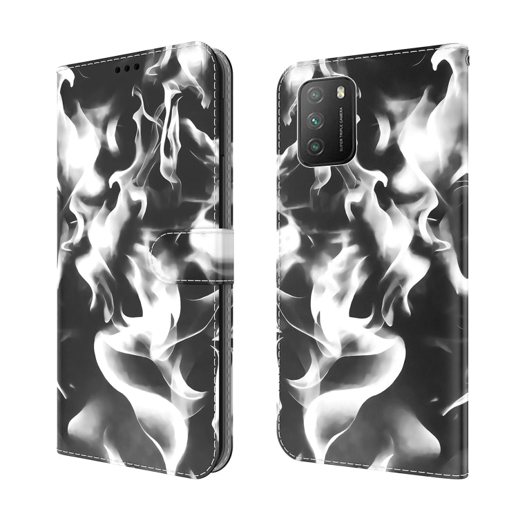 For Xiaomi Poco M3 / Redmi 9 Power / Redmi 9T / Redmi Note 9 4G Cloud Fog Pattern Horizontal Flip Leather Case with Holder & Card Slot & Wallet