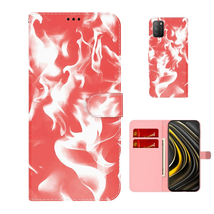 For Xiaomi Poco M3 / Redmi 9 Power / Redmi 9T / Redmi Note 9 4G Cloud Fog Pattern Horizontal Flip Leather Case with Holder & Card Slot & Wallet