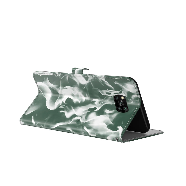 For Xiaomi Poco X3 NFC Cloud Fog Pattern Horizontal Flip Leather Case with Holder & Card Slot & Wallet