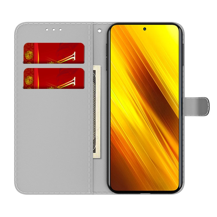 For Xiaomi Poco X3 NFC Cloud Fog Pattern Horizontal Flip Leather Case with Holder & Card Slot & Wallet