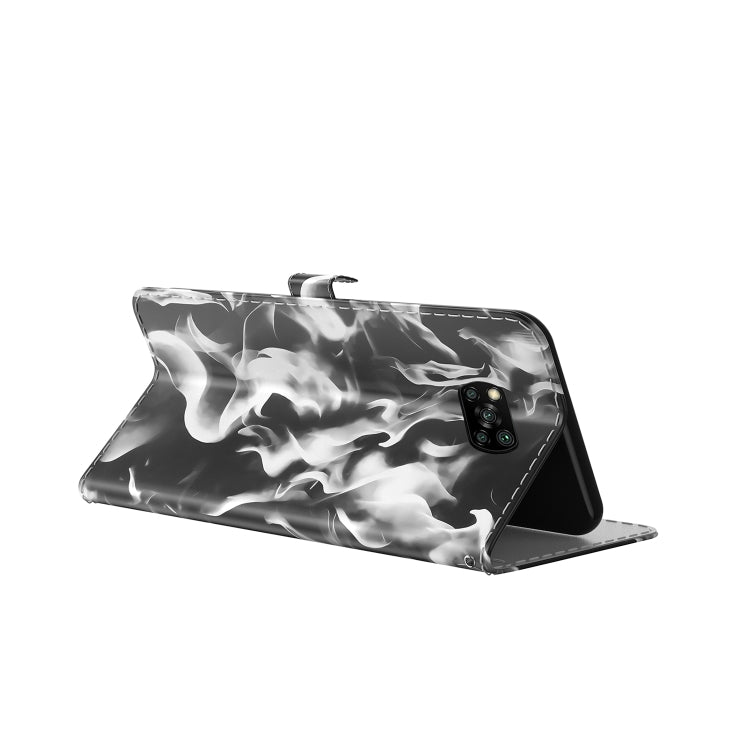 For Xiaomi Poco X3 NFC Cloud Fog Pattern Horizontal Flip Leather Case with Holder & Card Slot & Wallet
