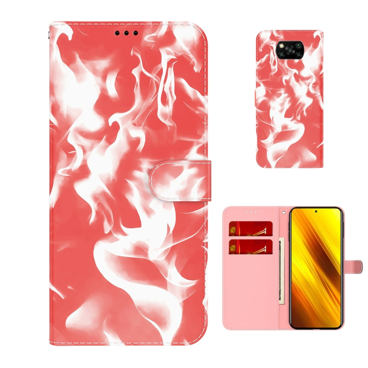 For Xiaomi Poco X3 NFC Cloud Fog Pattern Horizontal Flip Leather Case with Holder & Card Slot & Wallet