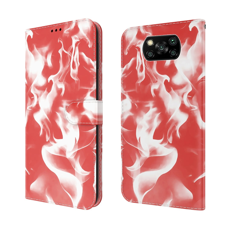 For Xiaomi Poco X3 NFC Cloud Fog Pattern Horizontal Flip Leather Case with Holder & Card Slot & Wallet