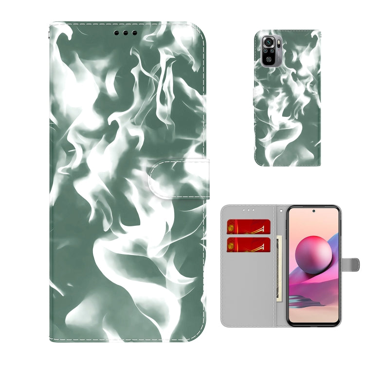 For Xiaomi Redmi Note 10 4G / Note 10S Cloud Fog Pattern Horizontal Flip Leather Case with Holder & Card Slot & Wallet